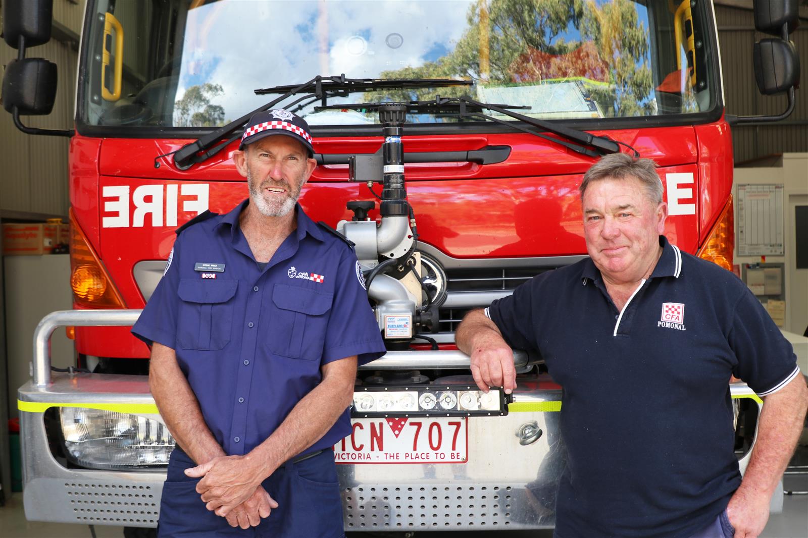 Pomonal Fire Brigade Captain Steve Field and brigade Community Safety Coordinator Andrew Cross.